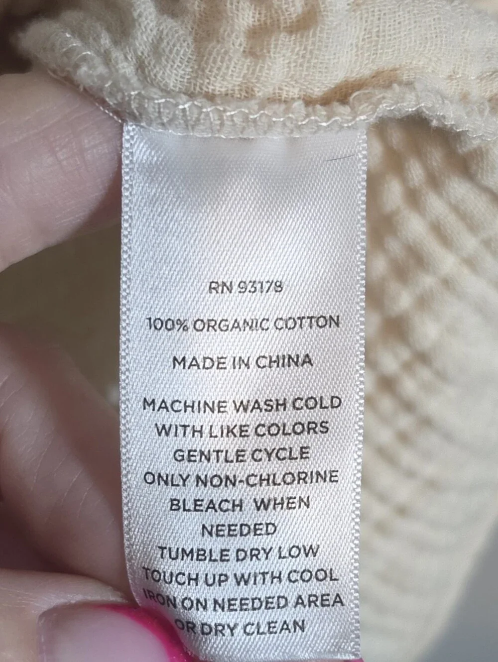 Magaschoni 100% Organic Cotton Beige Top Small Quiet Luxury Minimalist - Picture 5 of 5
